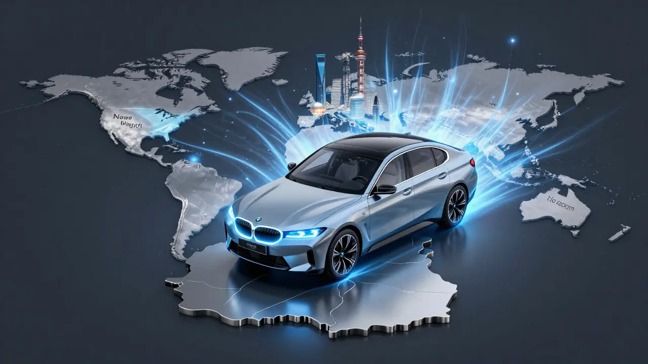 Elektrické BMW Neue Klasse vycházející z Německa s energií šířící se po světě.